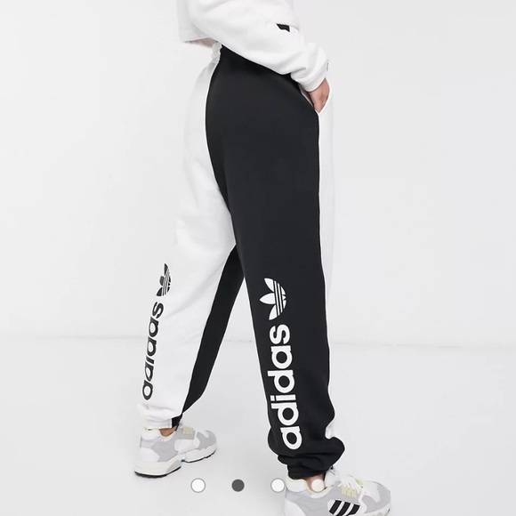 Adidas Originals Two-Tone Black and White Sweats - Picture 1 of 7